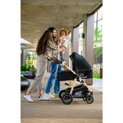 Carucior 3 in 1, Lionelo, Amber, Landou intarit, Scoica auto testata ADAC, Reversibil, Cu accesorii, Geanta parinti, Pana la 22 kg, Bej BYNLO-AMBER_3IN1_BEIGE_SAND