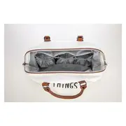 Geanta mamici, FreeON, Mommy things, Spatioasa si practica, Cu multiple buzunare, Include si 2 genti mai mici, Beige BYN86656