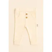 Pantaloni bebelusi din bumbac 100% colbi baby wear crem bbl59