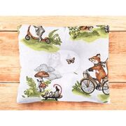 Perna bebelus, Qmini, Profilata, Cu functie anti-soc, Pufoasa, Din bumbac, Material certificate Oeko Tex Standard 100, 23x26 cm, Fox on bikes Natural BYN6426972030618