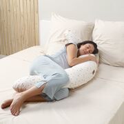 Perna multifunctionala XXL, Jane, Pentru mamica si bebelus, Cu husa detasabila, Pale BYN8420421076316