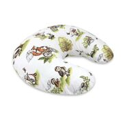 Perna pentru alaptat, Qmini, Din bumbac certificat Oeko Tex Standard 100, Cu husa detasabila, Cu fermoar securizat, Circumferinta 155 cm, Fox on bikes Natural BYN6426972030519