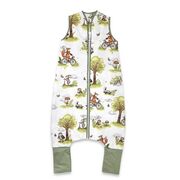 Sac de dormit, Qmini, Cu picioruse, De iarna, Din bumbac certificat Oeko Tex Standard 100, Cu fermoar, 103 cm, M, Fox on bikes Natural BYN6426972030601