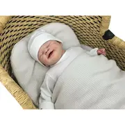 Sac de dormit multifunctional, MimiNu, Pentru patut, landou sau cosulet, Din bumbac interlock, Materiale certificate Oeko Tex Standard 100, Soft Beige BYN6426972030632