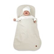 Sac de dormit multifunctional, MimiNu, Pentru patut, landou sau cosulet, Din bumbac interlock, Materiale certificate Oeko Tex Standard 100, Soft Beige BYN6426972030632