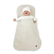 Sac de dormit multifunctional, MimiNu, Pentru patut, landou sau cosulet, Din bumbac interlock, Materiale certificate Oeko Tex Standard 100, Soft Beige BYN6426972030632