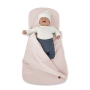 Sac de dormit multifunctional, MimiNu, Pentru patut, landou sau cosulet, Din bumbac interlock, Materiale certificate Oeko Tex Standard 100, Soft Powder Pink BYN6426972030625