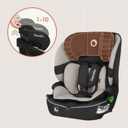 Scaun auto i-Size, Lionelo, Billy , 76 - 150 cm, 1/2/3, Isofix + top tether, Tetiera reglabila in 10 pozitii, Insertie ergonomica, Tapiterie lavabila, Testat la impact, Baza lata, Conform cu R129, Bej BYNLO-BILLY_I-SIZE_BEIGE_LATTE