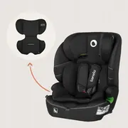 Scaun auto i-Size, Lionelo, Billy , 76 - 150 cm, 1/2/3, Isofix + top tether, Tetiera reglabila in 10 pozitii, Insertie ergonomica, Tapiterie lavabila, Testat la impact, Baza lata, Conform cu R129, Negru BYNLO-BILLY_I-SIZE_BLACK_CARBON