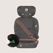 Scaun auto i-Size, Lionelo, Billy , 76 - 150 cm, 1/2/3, Isofix + top tether, Tetiera reglabila in 10 pozitii, Insertie ergonomica, Tapiterie lavabila, Testat la impact, Baza lata, Conform cu R129, Negru BYNLO-BILLY_I-SIZE_BLACK_CARBON