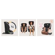 Scaun auto i-Size, Lionelo, Billy , 76 - 150 cm, 1/2/3, Isofix + top tether, Tetiera reglabila in 10 pozitii, Insertie ergonomica, Tapiterie lavabila, Testat la impact, Baza lata, Conform cu R129, Roz BYNLO-BILLY_I-SIZE_PINK_BABY