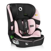 Scaun auto i-Size, Lionelo, Billy , 76 - 150 cm, 1/2/3, Isofix + top tether, Tetiera reglabila in 10 pozitii, Insertie ergonomica, Tapiterie lavabila, Testat la impact, Baza lata, Conform cu R129, Roz BYNLO-BILLY_I-SIZE_PINK_BABY