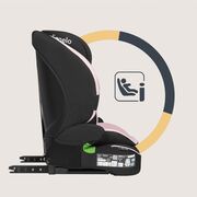 Scaun auto i-Size, Lionelo, Billy , 76 - 150 cm, 1/2/3, Isofix + top tether, Tetiera reglabila in 10 pozitii, Insertie ergonomica, Tapiterie lavabila, Testat la impact, Baza lata, Conform cu R129, Roz BYNLO-BILLY_I-SIZE_PINK_BABY