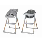 Scaun de masa 2 in 1, FreeON, Flexi Grow, Transformabil, Pliabil, Contine 2 accesorii, 0 luni +, Gri BYN85192