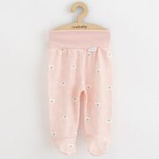 Set 3 piese, New Baby, Classic II, Include 3 perechi de pantalonasi cu botosei, Marime 50, Din bumbac 100%, Pink BYN58643