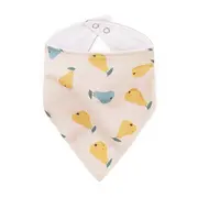 Set bavete bandana, Petite&Mars, Luke, 2 bucati, Bumbac 100% natural, Reglabila cu capse, 3 luni+, Protectie hainute, Bej/Ocru BYN412819