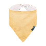 Set bavete bandana, Petite&Mars, Luke, 2 bucati, Bumbac 100% natural, Reglabila cu capse, 3 luni+, Protectie hainute, Bej/Ocru BYN412819