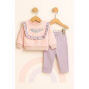 Set bluzita si pantaloni cocuk pentru fetite, 100% bumbac bbl61