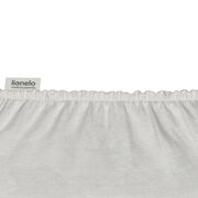 Set cearceafuri cu elastic, Lionelo, Pentru patuturi 120 x 60 cm, Pentru saltele de max. 10 cm inaltime, Din bambus, Usor de spalat, 30 grade, Fara calcare, Ecologic, Alb/Gri BYNLO-BAMBOO_SHEET_OFF_WHITE_GREY_118x60