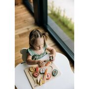 Set fructe feliate, Free2Play, Cu inchidere velcro, Din lemn, 20 piese, Multicolor BYN85130