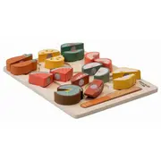 Set fructe feliate, Free2Play, Cu inchidere velcro, Din lemn, 20 piese, Multicolor BYN85130