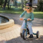 Tricicleta, Petite&Mars, Turbo, Editie limitata, 5 in 1, Multifunctionala, Vehicul de impins, Bicicleta cu/fara pedale, Cu maner de ghidaj, Detasabil, Roti din cauciuc, Pana la 25 kg, 1.5-5 ani, Green Twist BYN613480