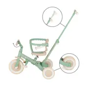 Tricicleta, Petite&Mars, Turbo, Editie limitata, 5 in 1, Multifunctionala, Vehicul de impins, Bicicleta cu/fara pedale, Cu maner de ghidaj, Detasabil, Roti din cauciuc, Pana la 25 kg, 1.5-5 ani, Green Twist BYN613480