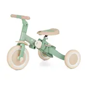 Tricicleta, Petite&Mars, Turbo, Editie limitata, 5 in 1, Multifunctionala, Vehicul de impins, Bicicleta cu/fara pedale, Cu maner de ghidaj, Detasabil, Roti din cauciuc, Pana la 25 kg, 1.5-5 ani, Green Twist BYN613480
