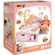 Centru de ingrijire pentru papusi Smoby Baby Nurse Cocoon Nursery 3 in 1 cu 16 accesorii HUBS7600220393