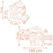 Centru de ingrijire pentru papusi Smoby Baby Nurse Large Doll`s Play Center cu 18 accesorii HUBS7600220394