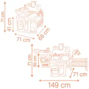 Centru de ingrijire pentru papusi Smoby Baby Nurse Large Doll`s Play Center cu 18 accesorii HUBS7600220394