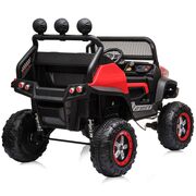 Masinuta electrica Chipolino OffRoad Mercedes Unimog cu scaun din piele si roti EVA red HUBELJMUNIM02R