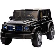 Masinuta electrica Chipolino SUV Mercedes EQG cu scaun din piele si roti EVA black HUBELJMBEQG01B