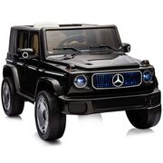 Masinuta electrica Chipolino SUV Mercedes EQG cu scaun din piele si roti EVA black HUBELJMBEQG01B
