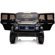 Masinuta electrica Chipolino SUV Mercedes EQG cu scaun din piele si roti EVA black HUBELJMBEQG01B