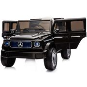 Masinuta electrica Chipolino SUV Mercedes EQG cu scaun din piele si roti EVA black HUBELJMBEQG01B