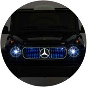 Masinuta electrica Chipolino SUV Mercedes EQG cu scaun din piele si roti EVA black HUBELJMBEQG01B