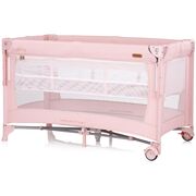 Patut pliabil Chipolino Glory cu laterala culisanta pink marshmallow HUBKOSIGL2504PM