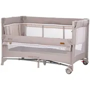 Patut pliabil Chipolino Glory cu laterala culisanta tiramisu HUBKOSIGL2501TR