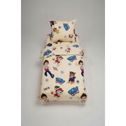 Set pilota si perna din bumbac ranforce cu Paw Patrol Crem pentru pat 2-8 / 2-12 ani - ASC6427968007492