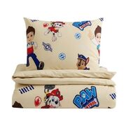 Set pilota si perna din bumbac ranforce cu Paw Patrol Crem pentru pat 2-8 / 2-12 ani - ASC6427968007492