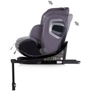Scaun auto Chipolino Clima Air I-Size 40-150 cm cu sistem Isofix si sezut rotativ anthracite HUBSTKCLA2504AN