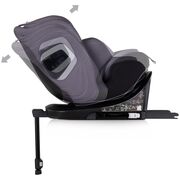 Scaun auto Chipolino Clima Air I-Size 40-150 cm cu sistem Isofix si sezut rotativ anthracite HUBSTKCLA2504AN