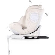 Scaun auto Chipolino Clima Air I-Size 40-150 cm cu sistem Isofix si sezut rotativ biscotta HUBSTKCLA2503BI
