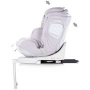 Scaun auto Chipolino Clima Air I-Size 40-150 cm cu sistem Isofix si sezut rotativ cloud HUBSTKCLA2502CL