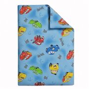 Set pilota si perna din bumbac neted Cars Blue pentru pat 2-8 / 2-12 ani -ASC6427968007461