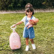 Valiza multifunctionala pentru papusi Smoby Baby Nurse Nursery Suitcase 3 in 1 cu 6 accesorii HUBS7600220392