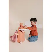 Valiza multifunctionala pentru papusi Smoby Baby Nurse Nursery Suitcase 3 in 1 cu 6 accesorii HUBS7600220392