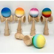 Kendama cauciucată Grip 18 cm, Gradient Albastru Alb Violet, antiderapant - ASC6427968007720