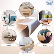 Banda protectie colturi, transparenta, 40cm, set 2 buc